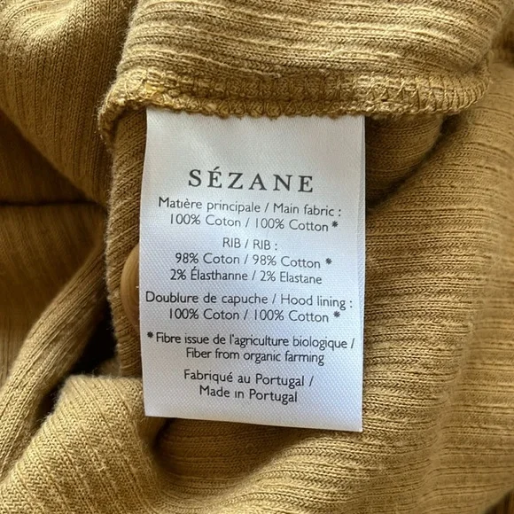 Sezane - worn once, 3/4 sleeve corduroy hoodie. - Picture 5 of 8